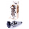 Анальная пробка Boss Series - Jewellery Dark Silver BUTT PLUG Black