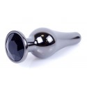 Анальная пробка Boss Series - Jewellery Dark Silver BUTT PLUG Black