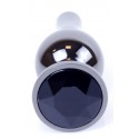 Анальная пробка Boss Series - Jewellery Dark Silver BUTT PLUG Black
