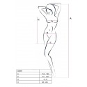 Мінісукня з вертикальним візерунком Passion BS097 One Size, white, плетіння з боків