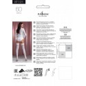 Панчохи Passion ST121 1/2 white на ажурній силіконовій резинці з квітковим орнаментом і вертикальним