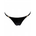 Трусики Noir Handmade P008 Powerwetlook panty with gold clasp - XXL