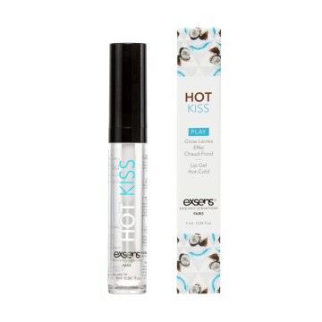 Стимулирующий блеск для губ Exsens Coconut Hot Kiss 7мл, согревает и охлаждает 