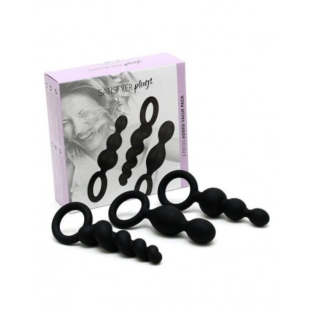 Набор анальных игрушек Satisfyer Plugs black, 3 шт