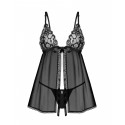 Пеньюар і трусики Obsessive Blomentis babydoll & thong XS/S