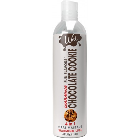 Зігрівальний лубрикант на водній основі Wet Warming Chocolate Cookie 4 in 1, без цукру, 118 мл