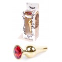 Анальная пробка Boss Series - Jewellery Gold BUTT PLUG Red