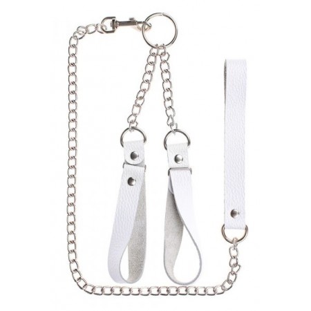 Наручники с поводком Gentle Hold, White