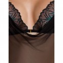 Сетчатое боди с кружевным лифом Passion DELIENA BODY S/M black