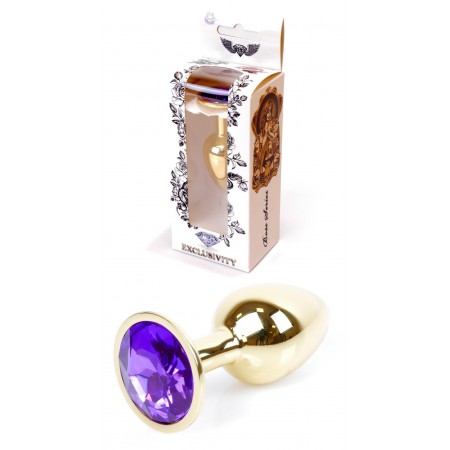Анальний затор Boss Series - Jewellery Gold PLUG Purple S