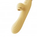 Вібратор з підігрівом та вакуумною стимуляцією клітора Zalo - ROSE Vibrator Lemon Yellow
