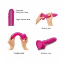 Реалистичный фаллоимитатор Strap-On-Me Sliding Skin Realistic Dildo Fuchsia - L, 19 см