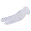 Анально-вагинальный фаллоимитатор на присоске CHISA Hi Rubber - 8.0 Inch Dildo Clear