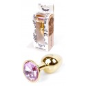 Анальний затор Boss Series - Jewellery Gold PLUG Rose S