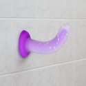 Фалоімітатор, що світиться в темряві, ADDICTION Rave, Glow in the Dark Dildo Purple Confetti, 20.3 см