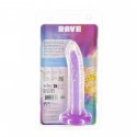 Фалоімітатор, що світиться в темряві, ADDICTION Rave, Glow in the Dark Dildo Purple Confetti, 20.3 см