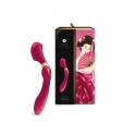 Вібромасажер Shunga Zoa Raspberry, двосторонній