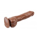 Реалистичный вибратор на присоске GHISA JEFF STRYKER 8.9" Vibrating Dildo - Brown