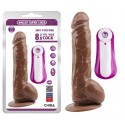 Реалистичный вибратор на присоске GHISA JEFF STRYKER 8.9" Vibrating Dildo - Brown