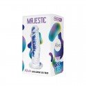 Прозрачный фаллоимитатор Alive Jelly Dildo Majestic, ТПЕ, присоска, диаметр 3.7 см, длина 14.7 см
