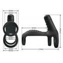Насадка с вибрацией Pretty Love - VIBRATING PENIS SLING, 10 функций вибрации