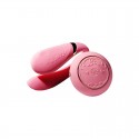 Смартвібратор для пар Zalo Fanfan set Rouge Pink, пульт ДК