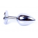 Анальний затор Boss Series - Jewellery Silver PLUG Red S