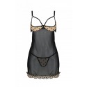 Еротичний пеньюар Passion MARINA CHEMISE, S/M, beige