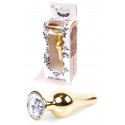 Анальная пробка Boss Series - Jewellery Gold BUTT PLUG Clear