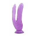 Анально-вагинальный фаллоимитатор на присоске CHISA Hi Rubber - 8.0 Inch Dildo Purple