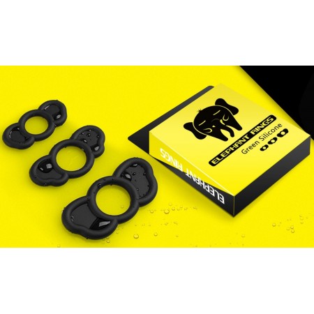 Набір із 3 шт силіконових ерекційних кілець Elephant rings