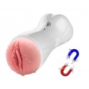 Мастурбатор з вібростимуляцією FOXSHOW Vibrating and Flashing Masturbation Cup White USB 7+7 Function