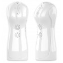 Мастурбатор з вібростимуляцією FOXSHOW Vibrating and Flashing Masturbation Cup White USB 7+7 Function