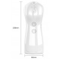Мастурбатор з вібростимуляцією FOXSHOW Vibrating and Flashing Masturbation Cup White USB 7+7 Function