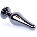 Анальная пробка Boss Series - Jewellery Dark Silver BUTT PLUG Pink