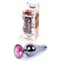 Анальная пробка Boss Series - Jewellery Dark Silver BUTT PLUG Pink