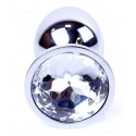 Анальний затор Boss Series - Jewellery Silver PLUG Clear S