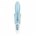 Вібратор-кролик Satisfyer Touch Me Blue, подвійний відросток, 3 потужні мотори