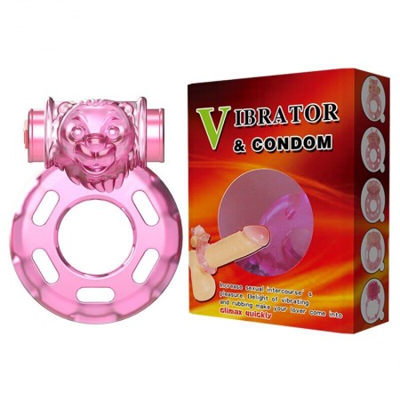 Кільце з вібрацією і презервативом Vibrator & condom