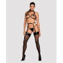 Портупея на грудь Obsessive A740 harness black O/S, искусственная кожа
