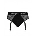 Мереживні труси для страпону з підв'язками для панчох Strap-On-Me DIVA HARNESS - XL