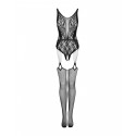 Бодістокінг Obsessive Bodystocking G324 S/M/L black, силуетний малюнок