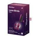 Смарт-вагінальні кульки з вібрацією Satisfyer Love Birds Vary Connect App, змінювана маса, пульт ДК
