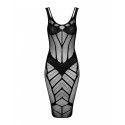Напівпрозора сукня міді Obsessive D609 dress S/M/L, black