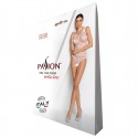 Бодістокінг з доступом Passion BS086 black, вертикальна сітка, виріз на спинці