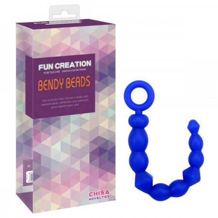 Анальная цепочка Chica BENDY BEADS, Indigo