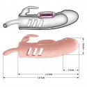 Подовжуюча насадка з вібростимуляцією PRETTY LOVE - PENIS SLEEVE Sloane, на 2,5 см