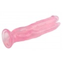 Анально-вагинальный фаллоимитатор на присоске CHISA Hi Rubber - 8.0 Inch Dildo Pink