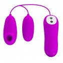Вакуумный стимулятор с виброяйцом PRETTY LOVE - SUCTION & VIBRO-BULLETS