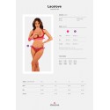 Комплект белья Obsessive Lacelove cupless 2-pcs set M/L Red, открытый доступ, открытая грудь